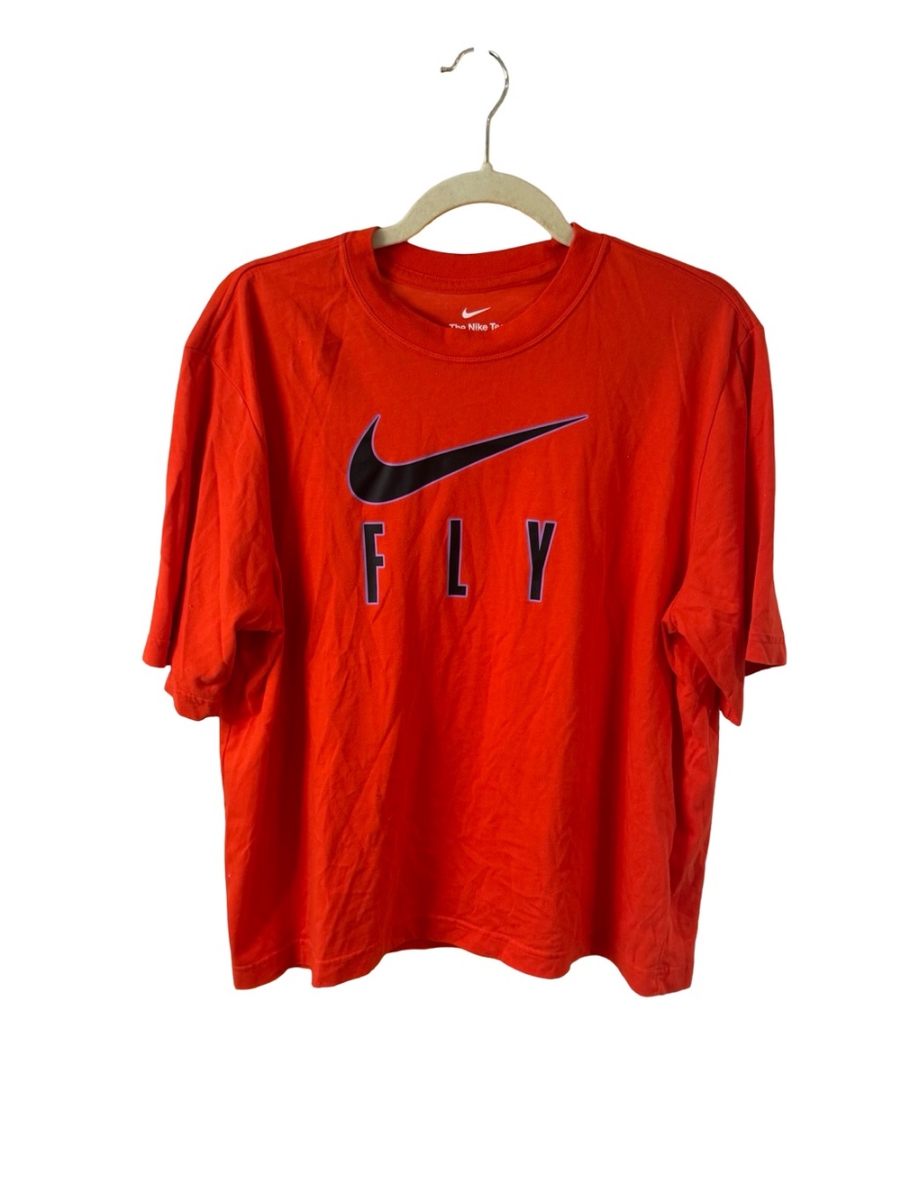 Nike Fly Red T-shirt with Black Swoosh loose fit - Picture 7 of 7